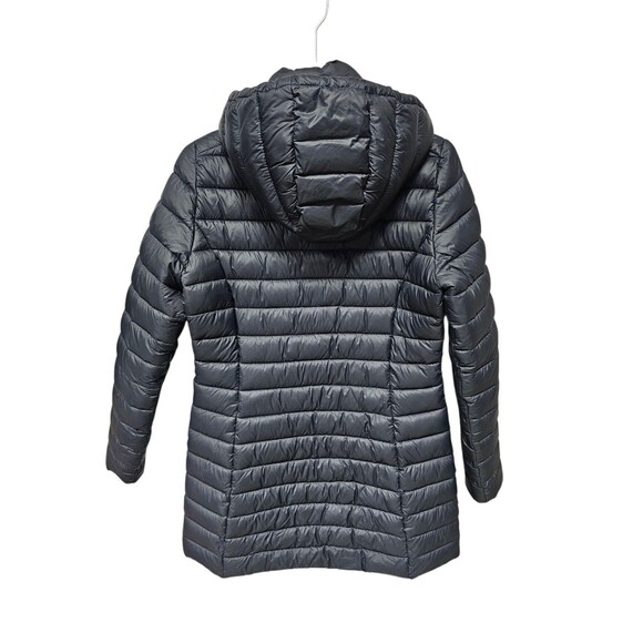 Save The Duck Womens 1/S Ultra Light Jacket Hooded Puffer Coat Plumtech Navy - Picture 2 of 16